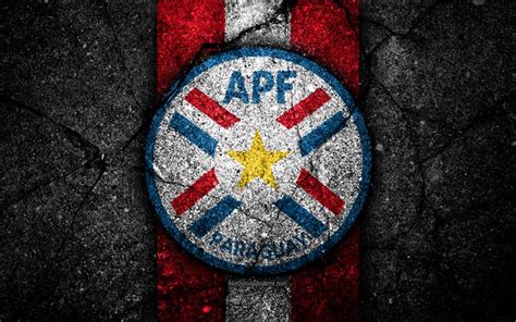 Download wallpapers Paraguayan football team, 4k, emblem, grunge, North America, asphalt texture ...