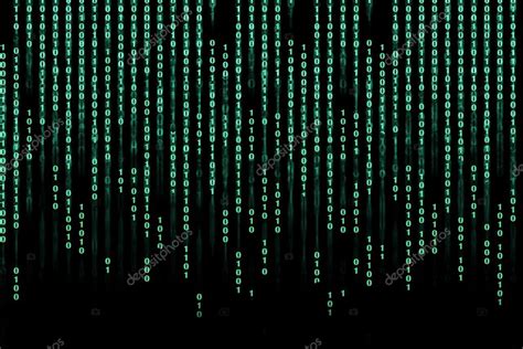 Green digital binary code background - matrix technology future Stock ...