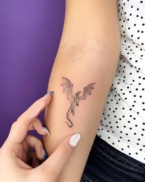 Bewildering Small Dragon Tattoo on Arm - Small Dragon Tattoos - Small Tattoos - MomCanvas