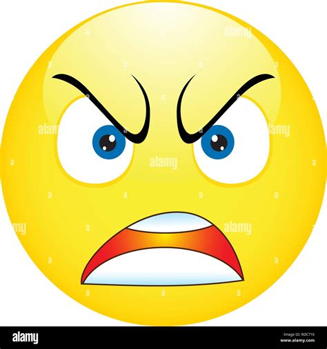 Angry emoticon, emoji, smiley .Vector illustration of smile icon Stock Vector Image & Art - Alamy