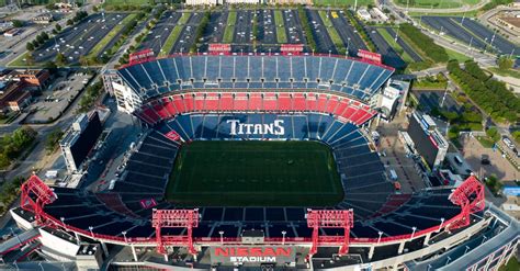 Empty Blue and Red Titans Stadium · Free Stock Photo