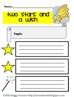 Free Printable Two Stars And A Wish Template - motochimp