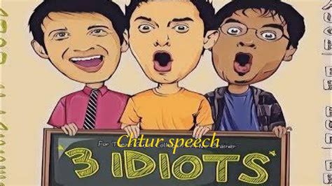 3 idiots ||Chatur funny speech ||first time in cartoon ||3 idiots movie ...