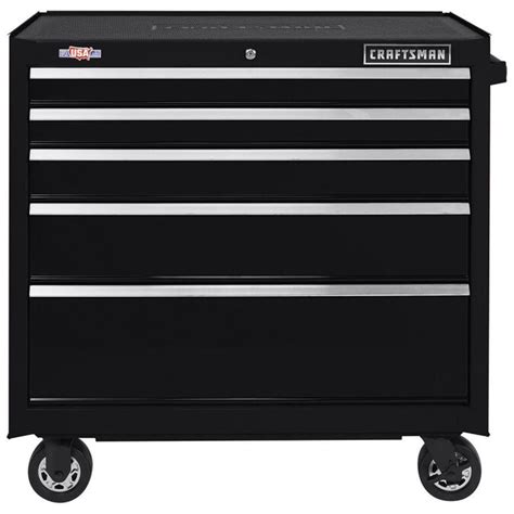 CRAFTSMAN 2000 Series 37-in 5-Drawer Tool Cabinet (Black) in the Bottom Tool Cabinets department ...