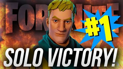 SOLO VICTORY ROYALE! - Epic first Solo Win (Fortnite) - YouTube