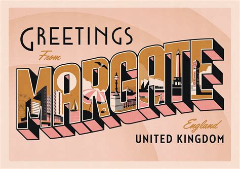 Greetings from ... Retro Postcard Style Prints :: Behance