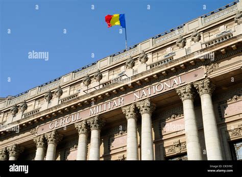 Rumanian flag, Cercul Militar National, officers' mess, military building, restaurant, museum ...