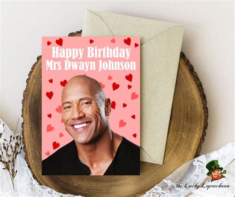 Dwayne Johnson Birthday Card Funny Birthday Card - Etsy