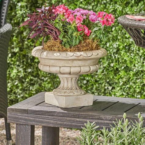 Charlton Home Genovese Chalice Concrete Urn Planter | Wayfair Corten Steel Planters, Urn ...