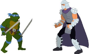 Leo VS Shredder by bWWd on DeviantArt