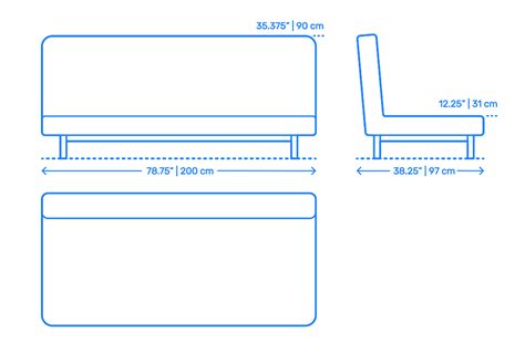 Double Size Sleeper Sofa Dimensions | Baci Living Room