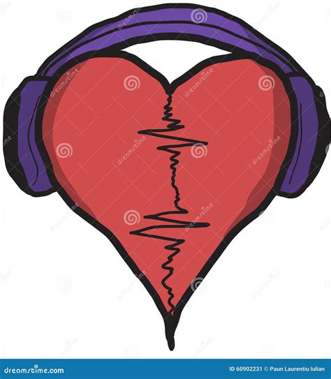 Music Heartbeat Illustration Stock Vector - Illustration of shape ...