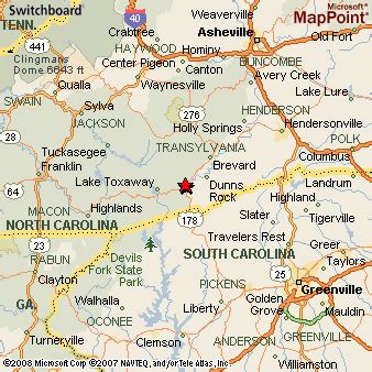 Rosman, North Carolina Area Map & More