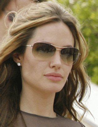 Angelina Jolie | Celebrity sunglasses, Gold aviator sunglasses ...