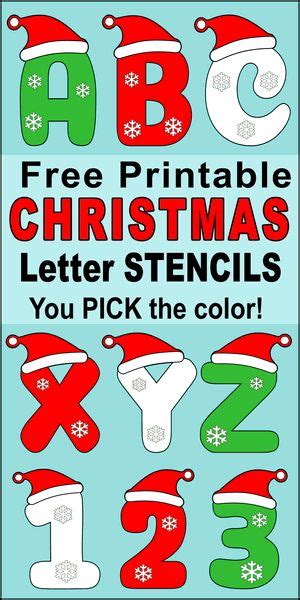 Christmas Letter Stencils (Printable Alphabet Patterns & Clip art ...