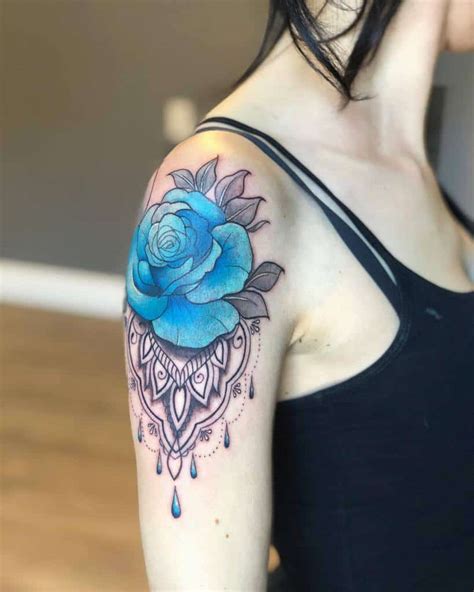 Top 81 Best Blue Rose Tattoo Ideas - [2021 Inspiration Guide]