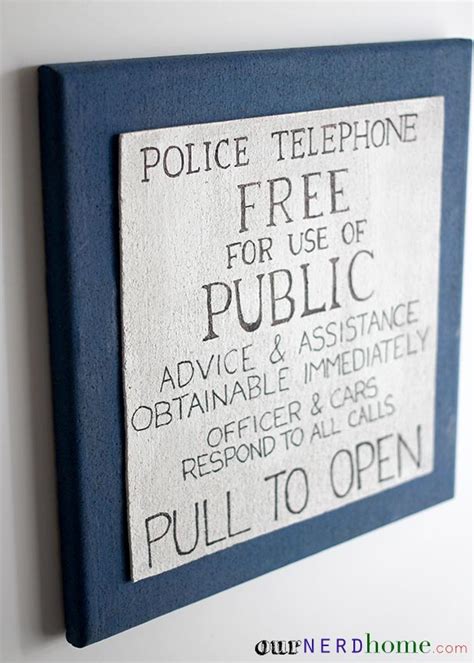 DIY TARDIS Cork Board - Doctor Who Office - Our Nerd Home