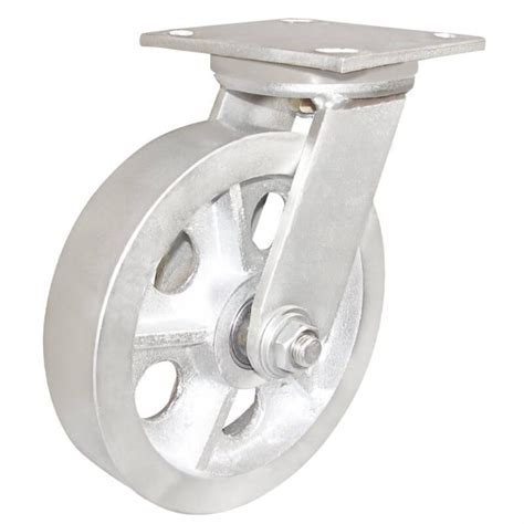 8 Steel Caster Wheels, Heavy Duty Cast Iron Swivel Casters - YTCASTER