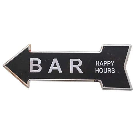 Vintage Arrow Plate Poster Indication English Slogan for Bar Pub Decoration Cafe 04,450 x 160mm ...