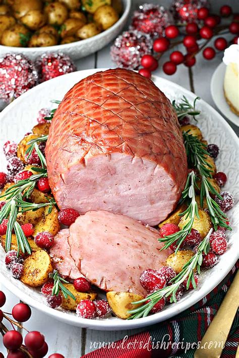 Slow Cooker Cranberry Cola Glazed Ham | Let's Dish Recipes