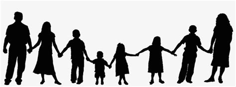 Shadow Clipart Family 6 - People Holding Hands Clipart - 1298x419 PNG Download - PNGkit