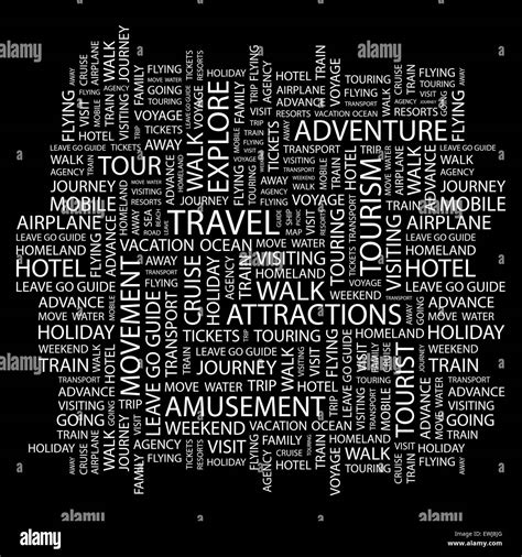 TRAVEL. Word cloud concept illustration. Wordcloud collage Stock Vector Image & Art - Alamy