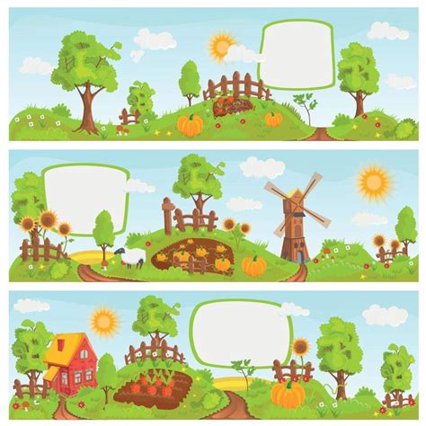 Rural landscapes vector illustration 18733991 Vector Art at Vecteezy