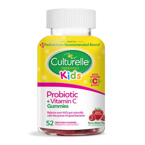 Culturelle Unisex Kids Probiotic + Vitamin C Supplement Gummies, Berry Flavored, 52 Ct - Walmart.com