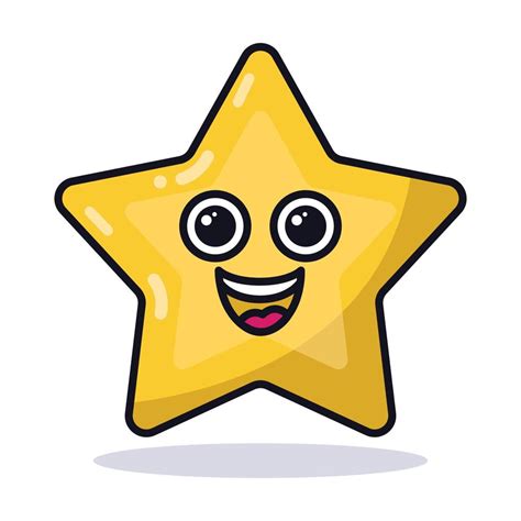 Happy Star Emoji 16120013 Vector Art at Vecteezy