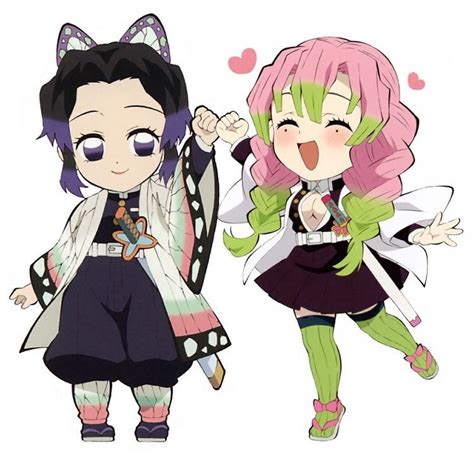 Shinobu and Mitsuri | Anime character design, Chibi, Anime chibi