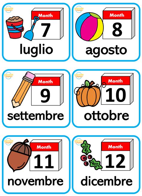 Beginner Italian Flashcards - Days & Months | Made By Teachers