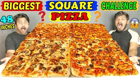 BIGGEST SQUARE PIZZA EATING CHALLENGE | WORLD'S BIGGEST PIZZA CHALLENGE | Food Challenge (Ep-302 ...