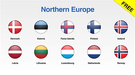 Free Set of Europe Flags Icons for your Presentations - PresoMakeover