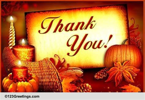 Thanksgiving Thank You Cards, Free Thanksgiving Thank You Wishes | 123 Greetings