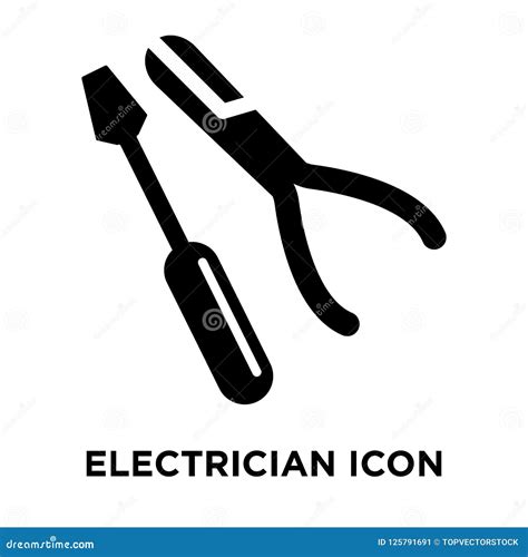 Vector Del Icono Del Electricista Aislado En El Fondo Blanco, Conce Del Logotipo Ilustración del ...