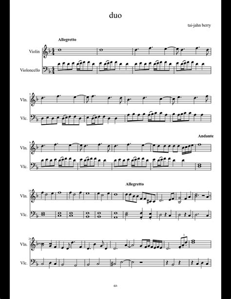 duo sheet music download free in PDF or MIDI