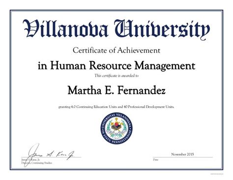 Certification in HR Management