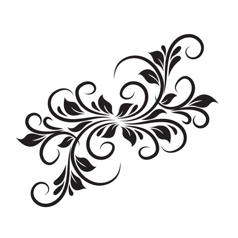 Vector of floral swirl elements for design. Calligraphic vignette. 15021194 Vector Art at Vecteezy