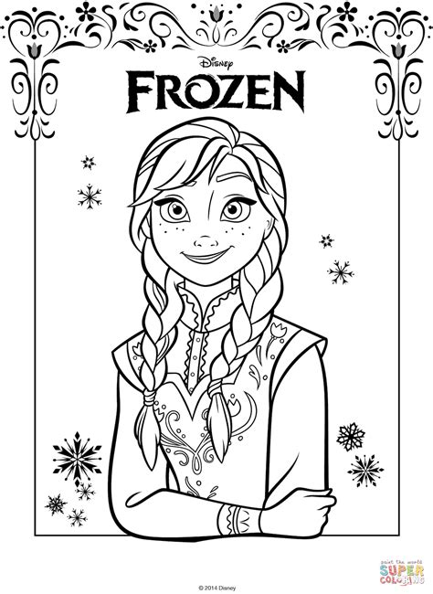 Anna Frozen Coloring Page - Samuelinfirmier