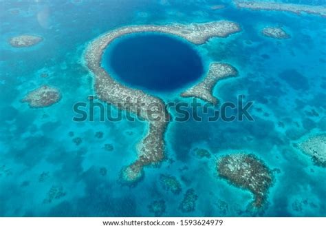 Aerial View Blue Hole Belize Stock Photo 1593624979 | Shutterstock