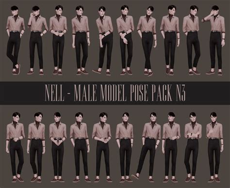 Male Model Pose Pack N3 | Male models poses, Male poses, Sims 4 characters