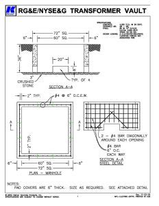 Transformer Vault - 60"Sq.x36 RG&E/NYSE&G - Kistner Concrete Inc.