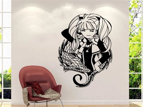 Wall Decal ANIME Vinyl Sticker Girl Manga Oriental Girl Japan Japanes-in Wall Stickers from Home ...