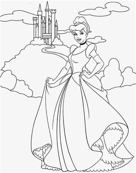 Coloring Pages Disney Princesses Cinderella