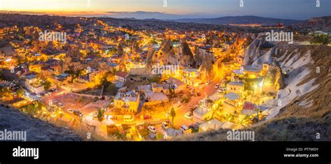 Goreme Panorama at Night - Turkey Stock Photo - Alamy