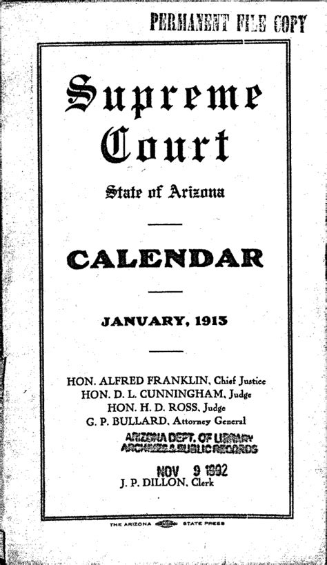 Superior And District Court Calendars Format – Calendar Template 2022