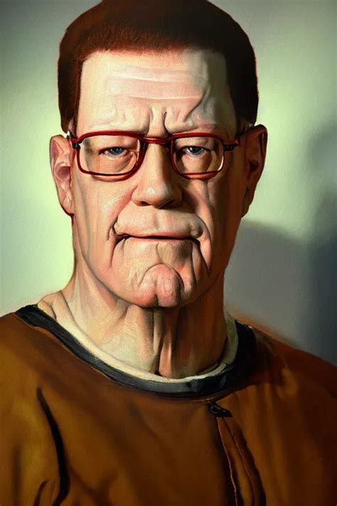 a detailed realistic painting of hank hill from king | Stable Diffusion