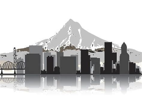 portland skyline silhouette tattoo - Google Search | Portland skyline, Portland oregon, Auction ...