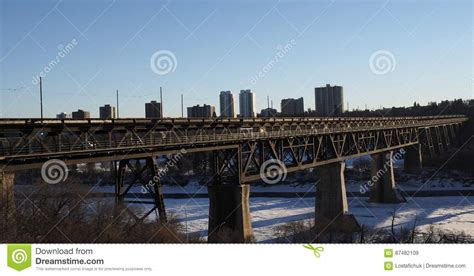 Edmonton Alberta Skyline editorial stock image. Image of cosmopolitan ...