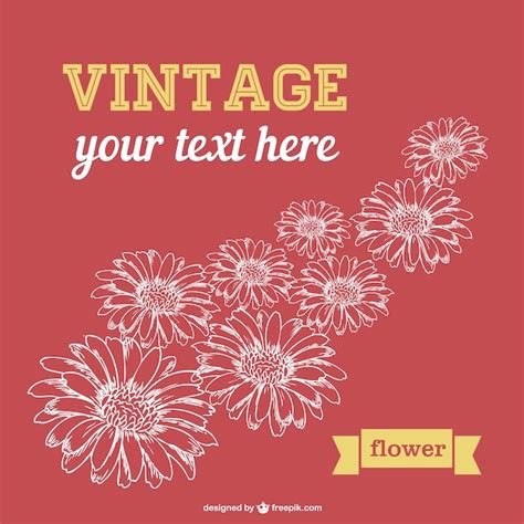Free Vector | Vintage flowers background